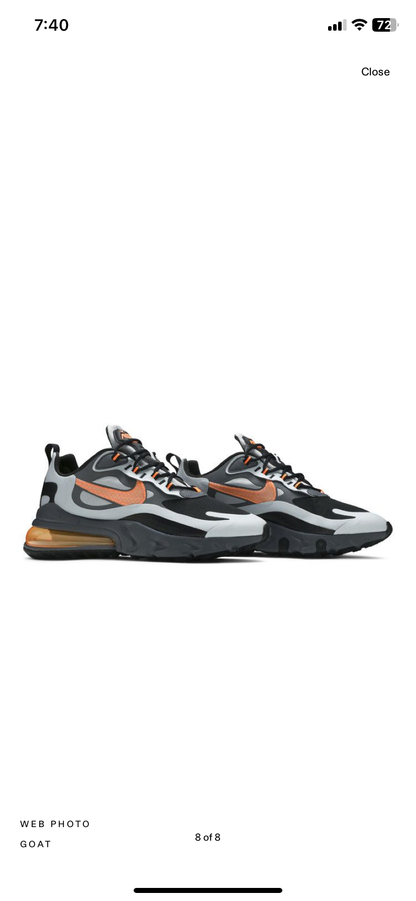 Air Max 270 React Winter 'Total Orange'