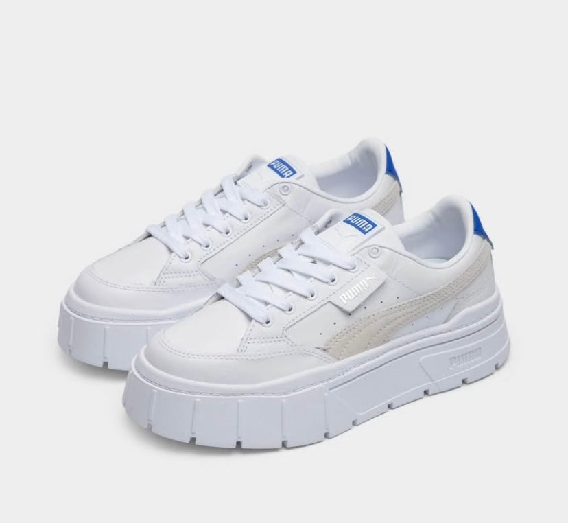 PUMA Women's Mayze Classic White Platform Sneakers